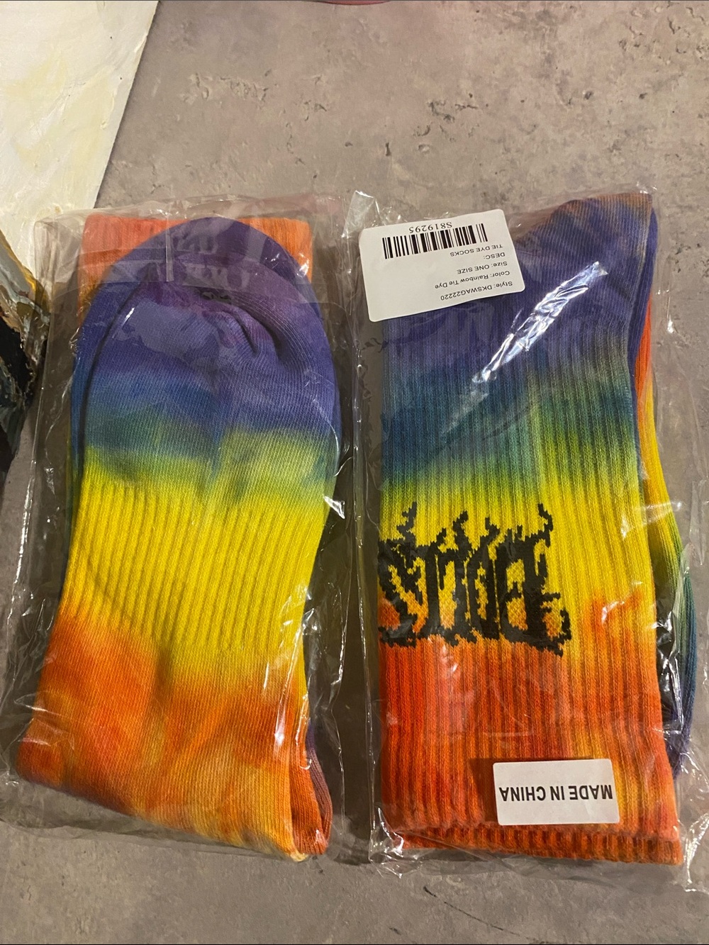 Dolls Kill Tie Dye Socks Duo Set